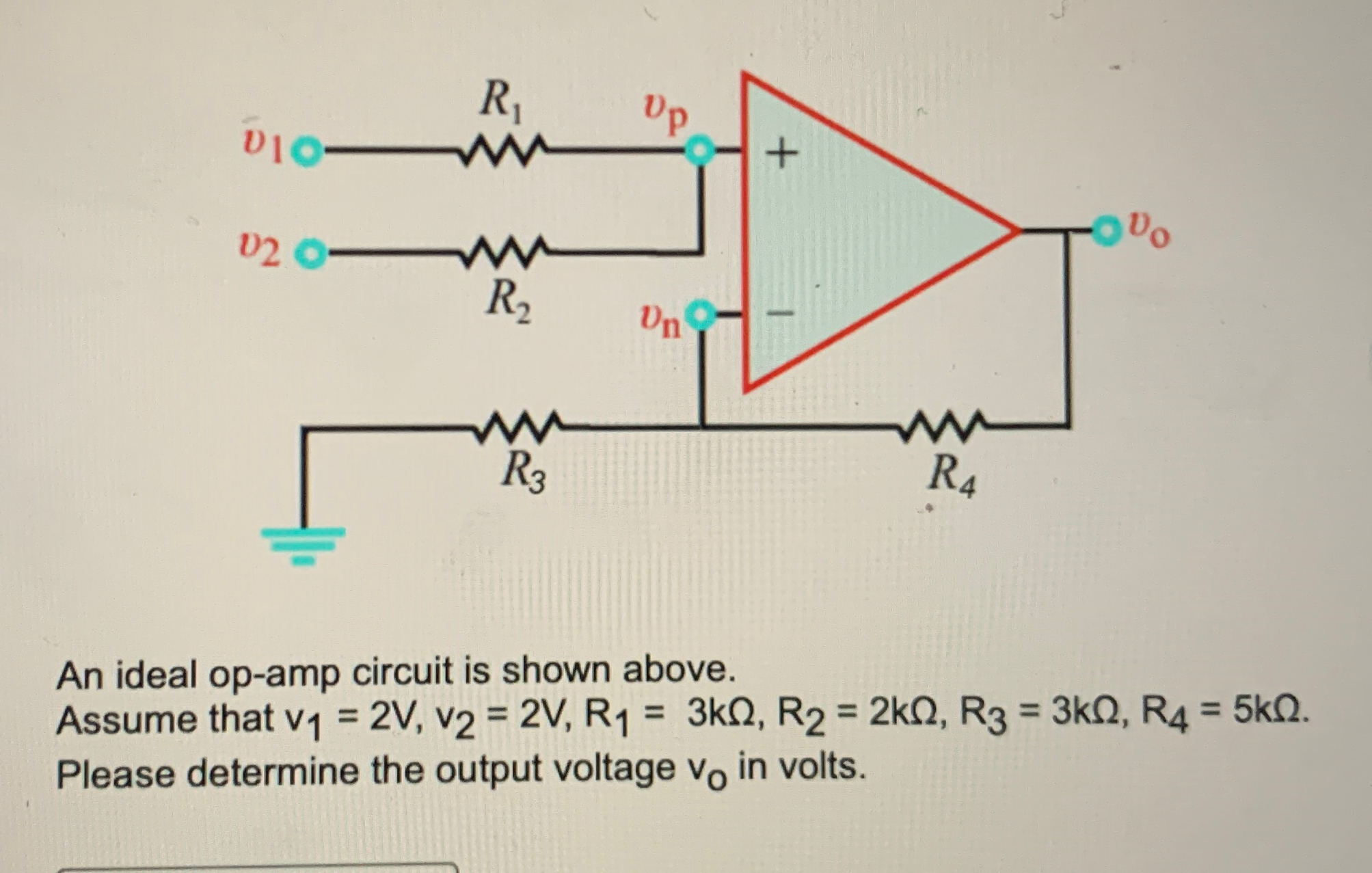 Solved An ideal op-amp circuit is shown above.Assume that | Chegg.com