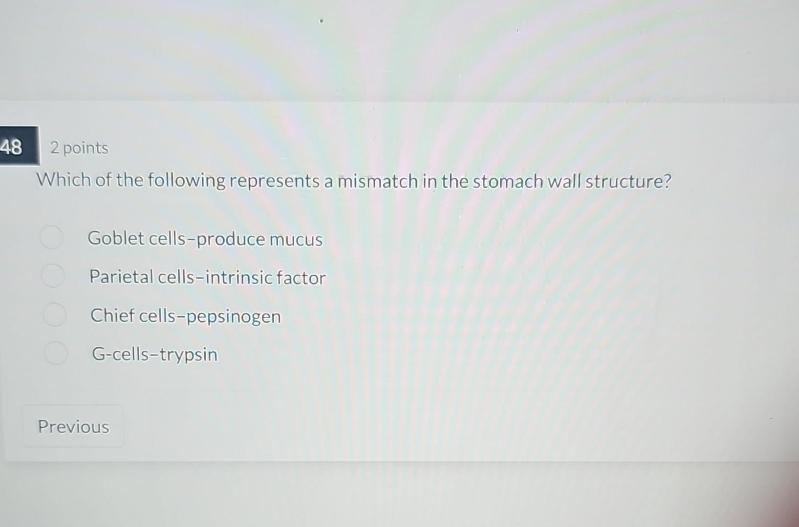 Solved 2 points Which of the following represents a mismatch | Chegg.com
