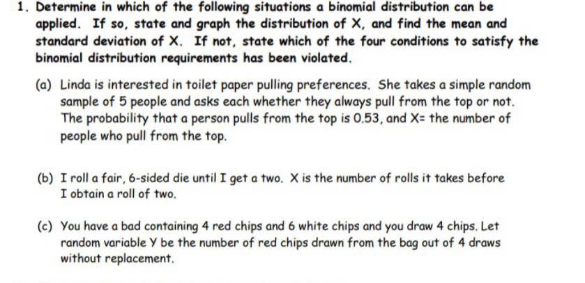 Solved Determine in which of the following situations a | Chegg.com