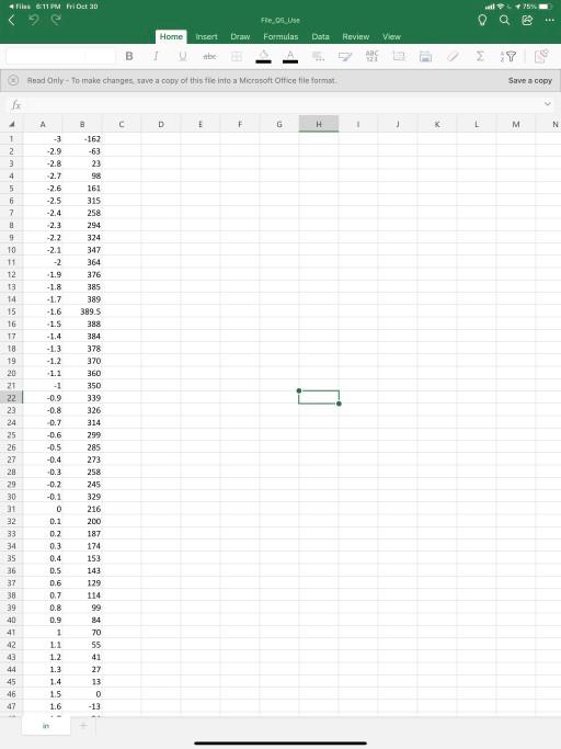 Create A Matlab Program To Load In The Attached Fi Chegg Com