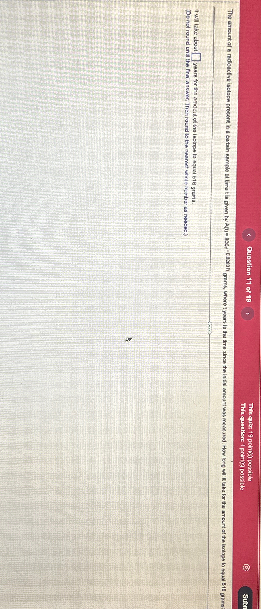 Solved Question 11 ﻿of 19This quize 19 ﻿point(s) | Chegg.com