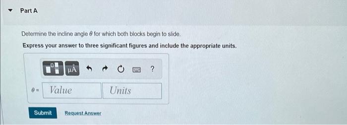 Solved Two blocks A and B shown in (Figure 1) have a weight | Chegg.com