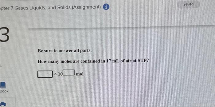 Solved pter 7 Gases Liquids, and Solids (Assignment) i 3 | Chegg.com