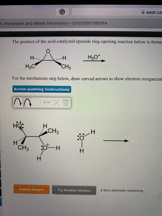 Solved for the mechanism step below, draw curved arrows to | Chegg.com