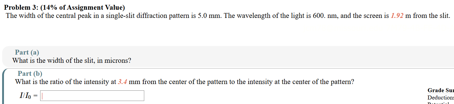 Solved Problem 3: (14\% ﻿of Assignment Value)The width of | Chegg.com