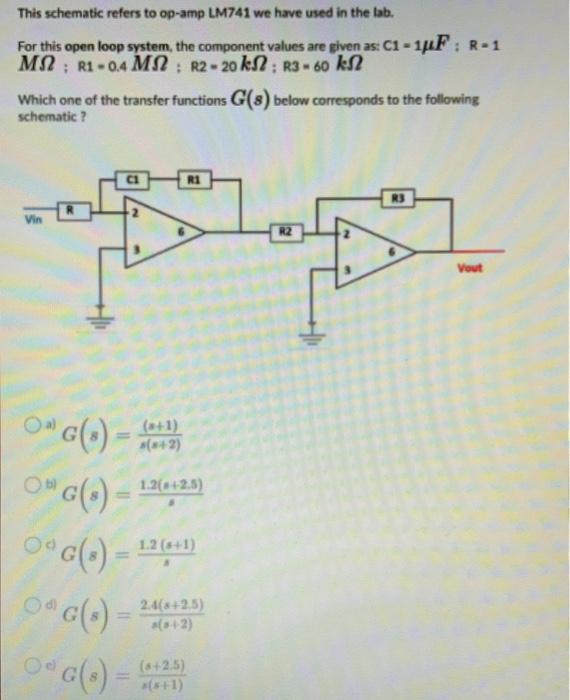 Solved This schematic refers to op-amp LM741 we have used in | Chegg.com