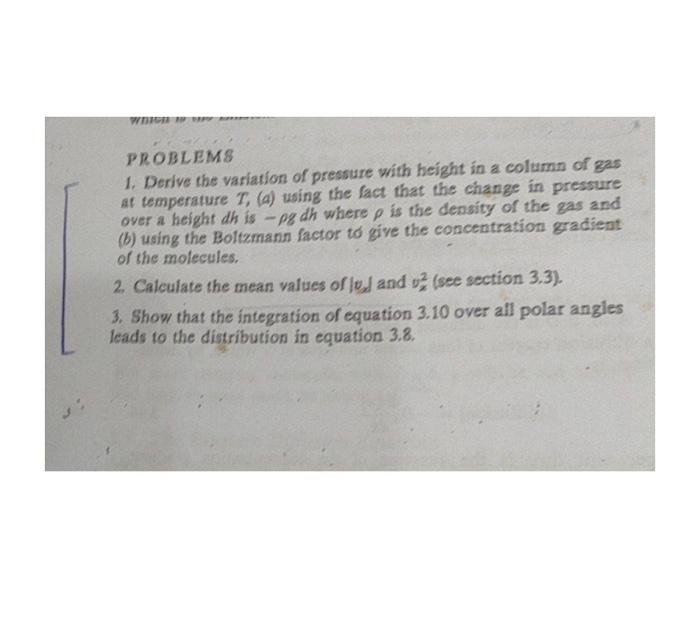 Solved PROBLEMS 1. Derive the variation of pressure with | Chegg.com