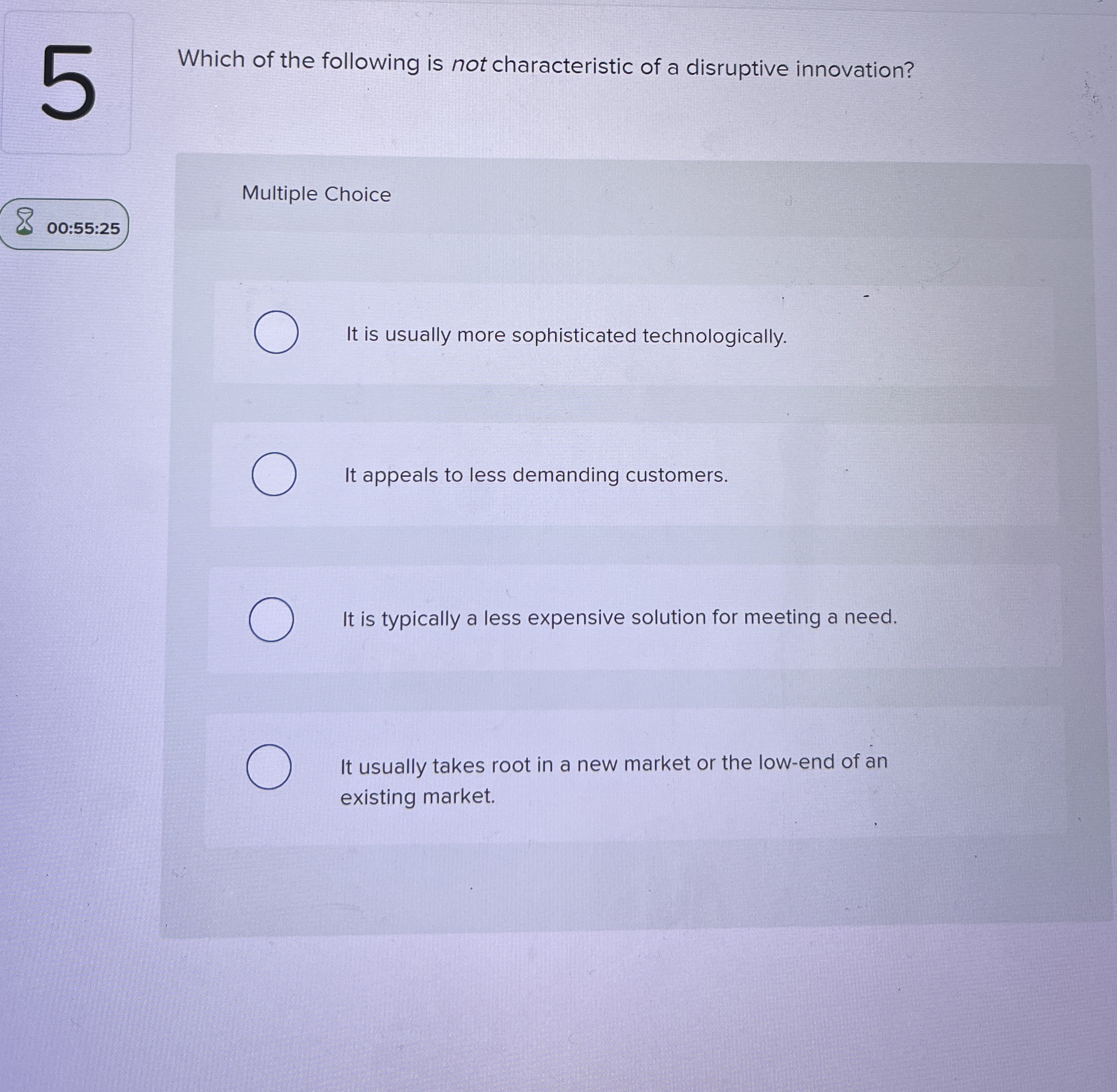 Solved Which of the following is not characteristic of a | Chegg.com