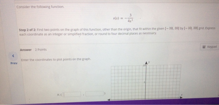 Solved Consider the following function. Step 2 of 2: Find | Chegg.com