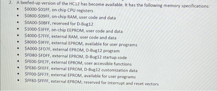 2. A beefed-up version of the HC12 has become | Chegg.com
