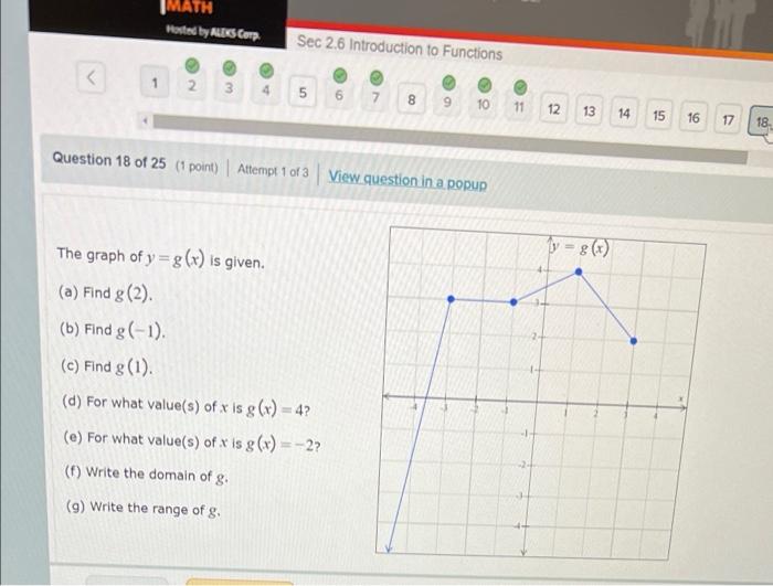 Solved Part: 2/8 Part 3 of 8 (c) Function notation for the | Chegg.com