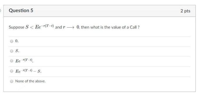 Solved Question 5 2 pts Suppose S | Chegg.com