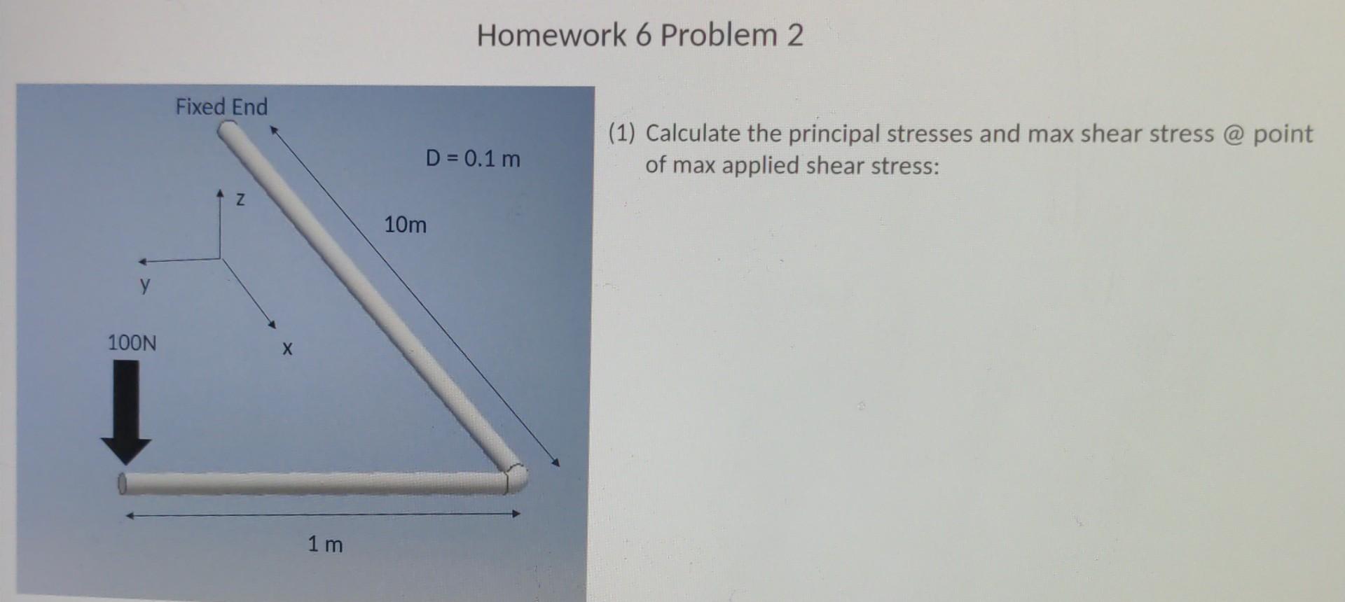 Solved Calculate the print stresses and the max shear stress | Chegg.com