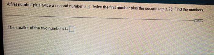 5 twice a number