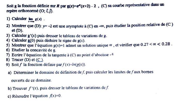 Soit G La Fonction Definie Sur R Par G X E X 2 Chegg Com