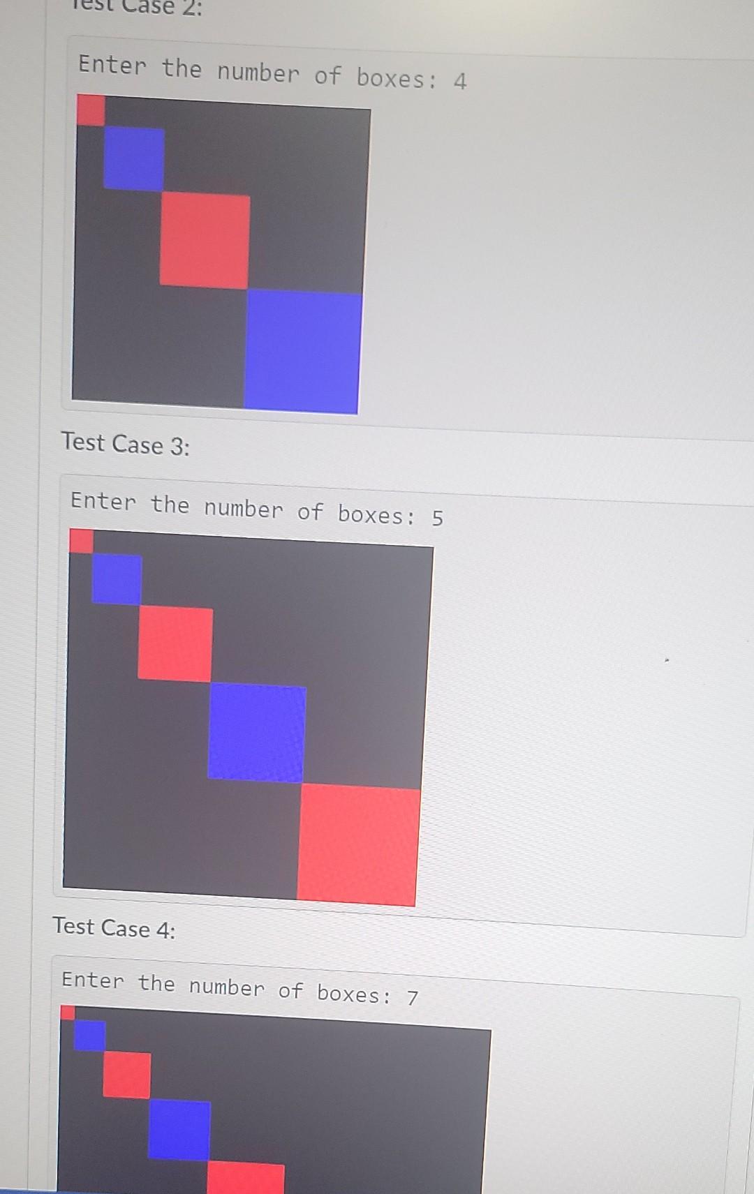 Solved Write a program to create and display a pattern of | Chegg.com