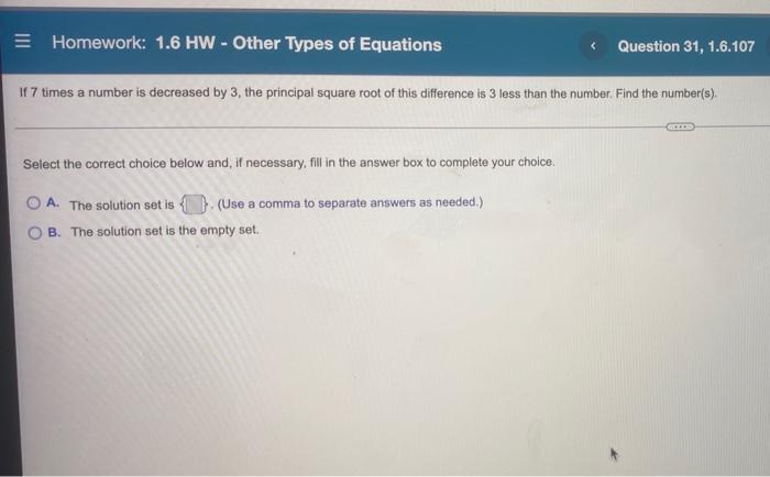 Solved Homework 1 6 HW Other Types Of Equations Chegg
