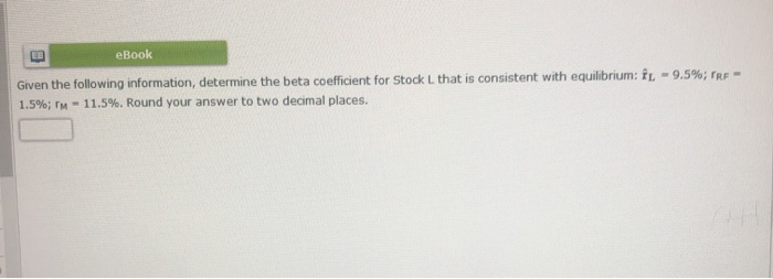 Solved eBook Given the following information, determine the | Chegg.com