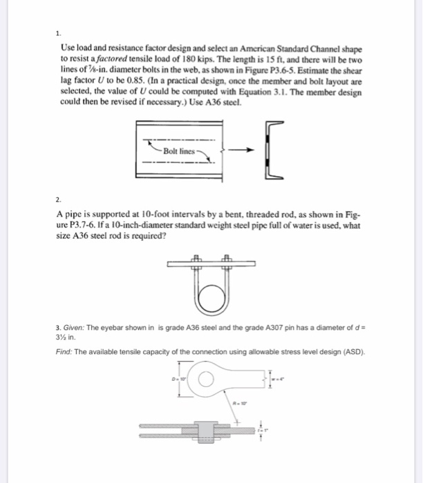 Solved Use Load And Resistance Factor Design And Select An | Chegg.com