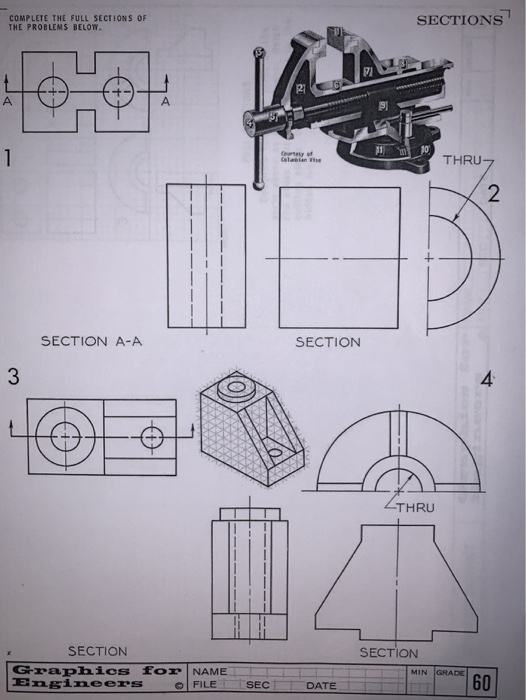 Sectioning Practice Problems Solved COMPLETE THE FULL SECTIONS OF THE PROBLEMS BELOW. | Chegg.com