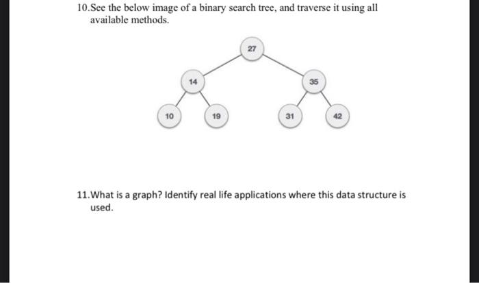 Solved 10. See the below image of a binary search tree, and | Chegg.com