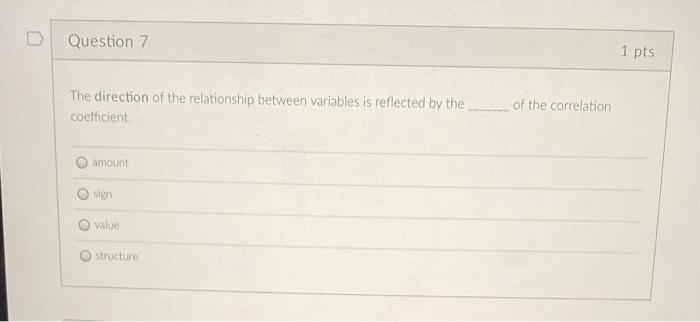 Solved The direction of the relationship between variables | Chegg.com