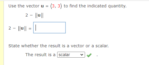 Solved Use the vector u = ﻿3, 3 ﻿to find the indicated | Chegg.com