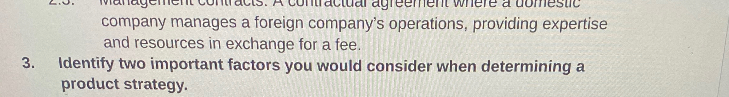 Solved Identify two important factors you would consider | Chegg.com