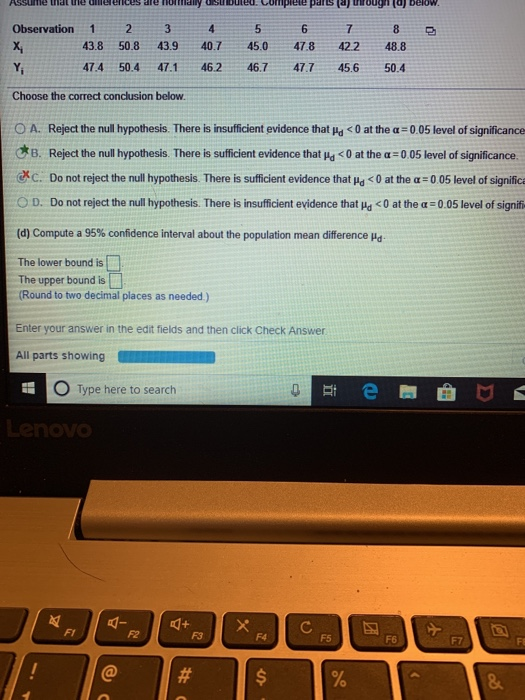Solved Compute a 95% confidence interval about population