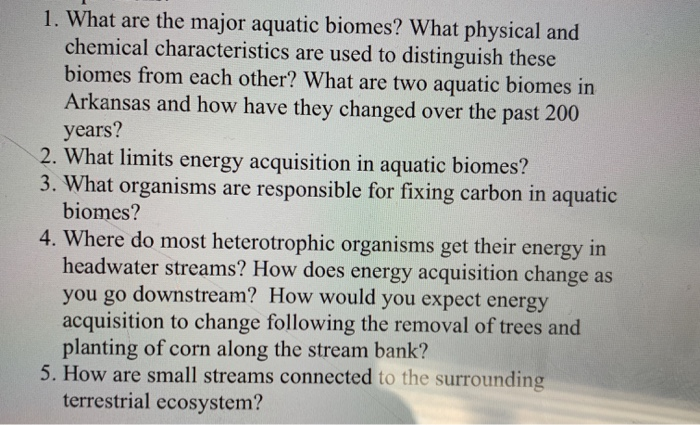 aquatic biomes characteristics