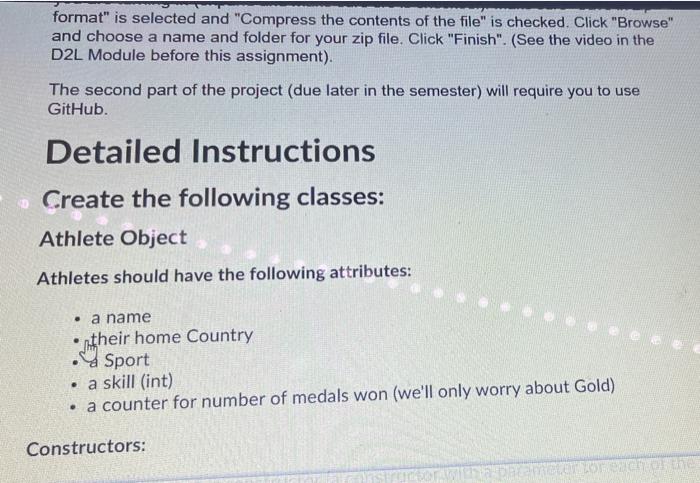 Solved Instructions Overview In this assignment, you'll be | Chegg.com