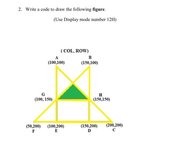 Solved 2. Write a code to draw the following figure. (Use | Chegg.com