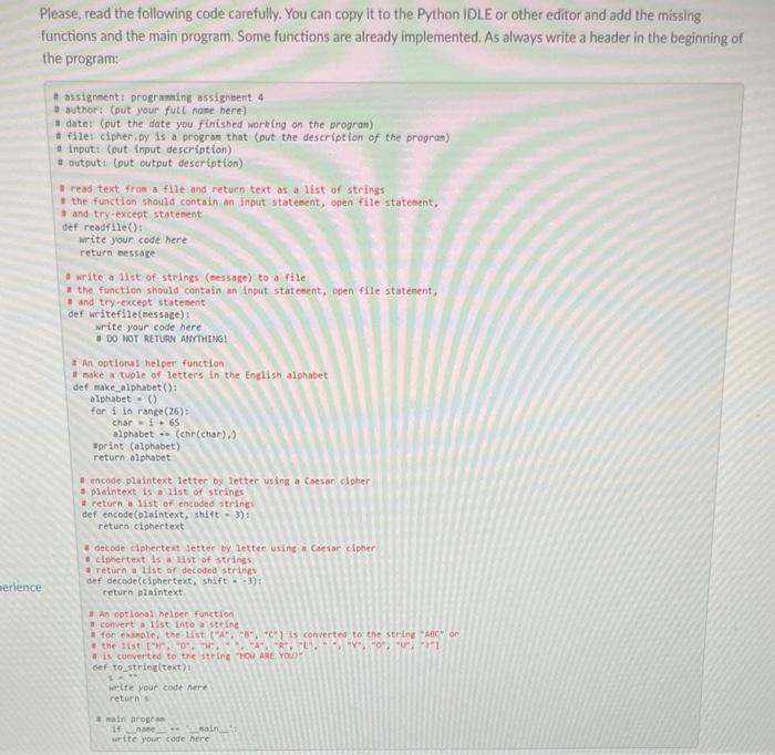 Solved PA 4. Caesar Cipher Topics 1. Data Collections: | Chegg.com