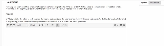 Solved 5 points Save Answer QUESTION 7 Following are errors | Chegg.com