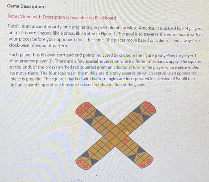 Solved Game Description : Note: Video with Description is | Chegg.com