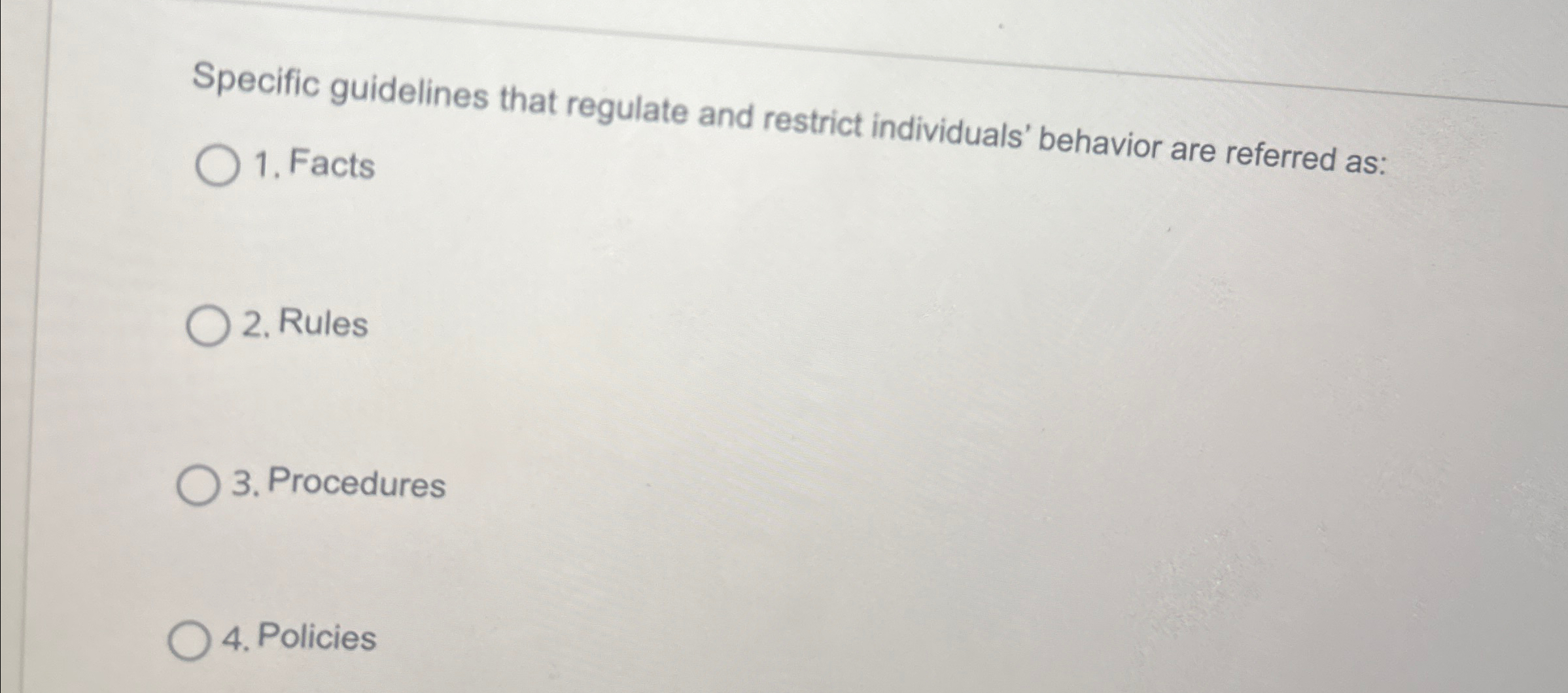 Solved Specific guidelines that regulate and restrict | Chegg.com