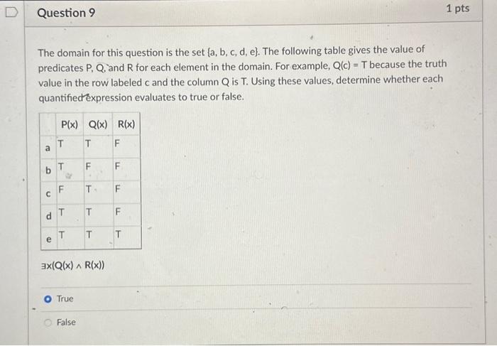 Solved In the following question, the domain of discourse is | Chegg.com