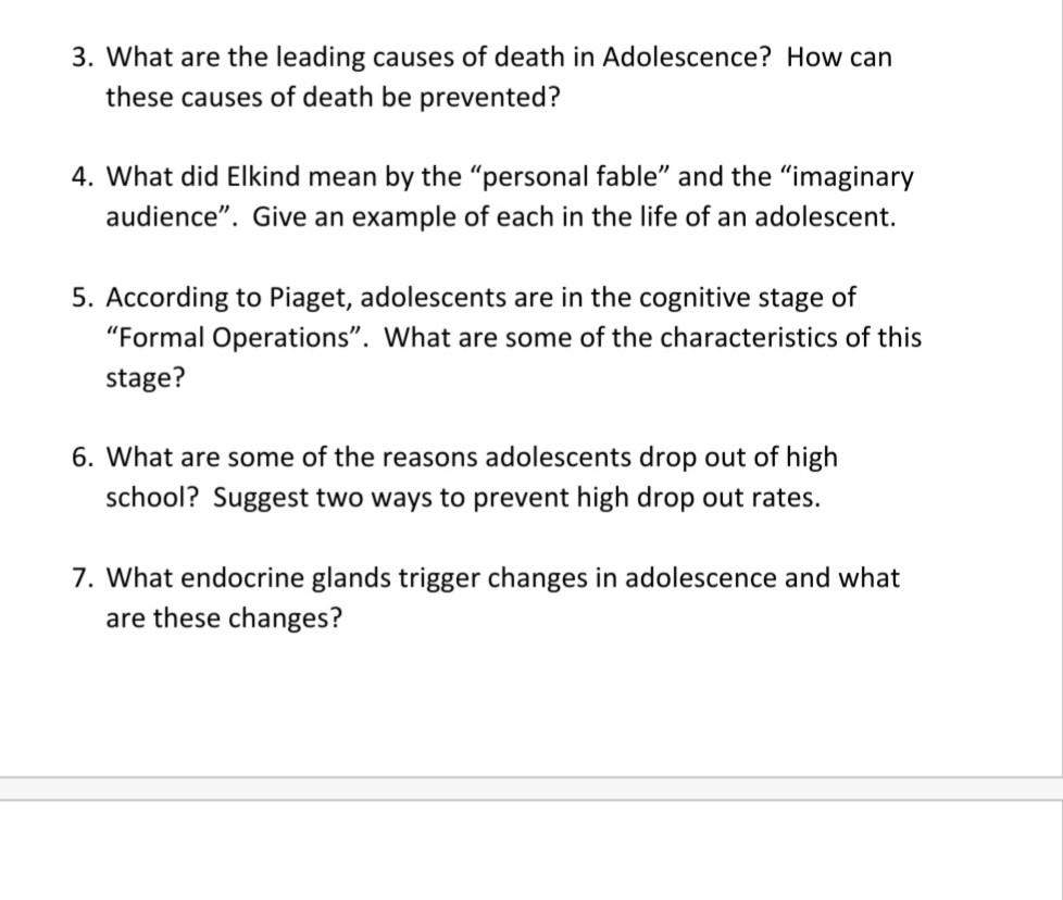 Solved 3. What are the leading causes of death in Chegg