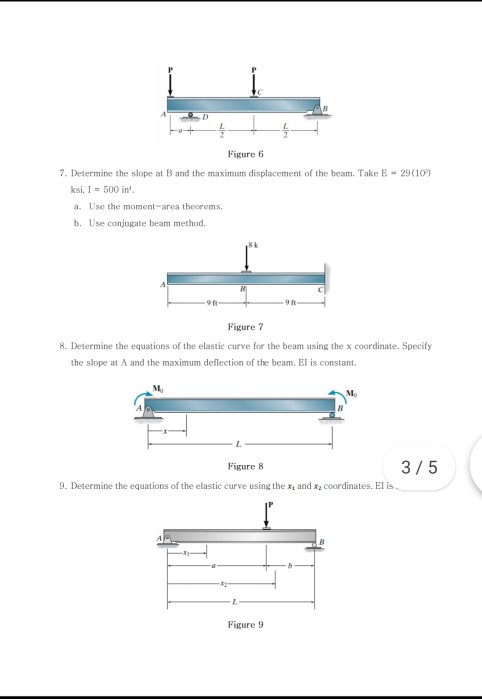 Solved Figure 6 7. Determine the slope at B and the maximum | Chegg.com