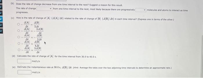 Solved Experimental data are listed here for a reaction of | Chegg.com