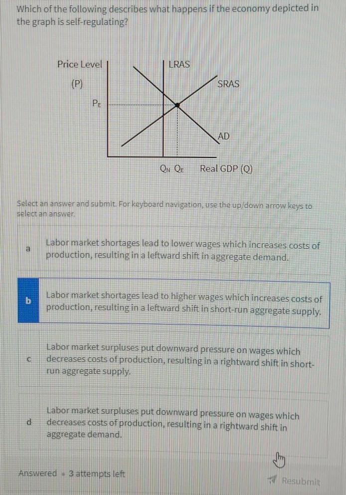 Solved Which of the following describes what happens if the | Chegg.com