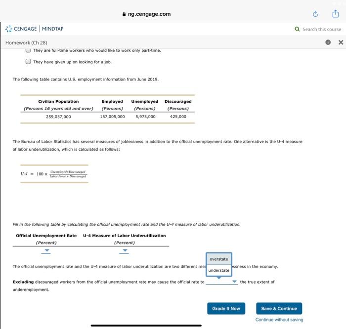 Solved 2. Discouraged Workers Which Of The Following | Chegg.com