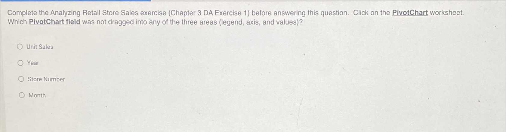 Solved Complete the Analyzing Retail Store Sales exercise | Chegg.com