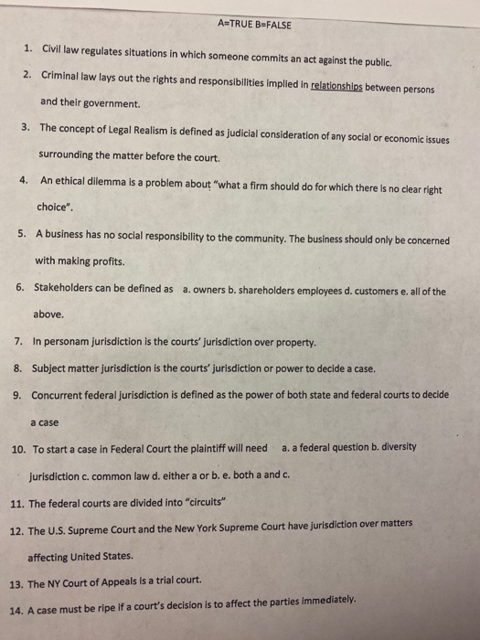 the supreme court is a trial court true or false