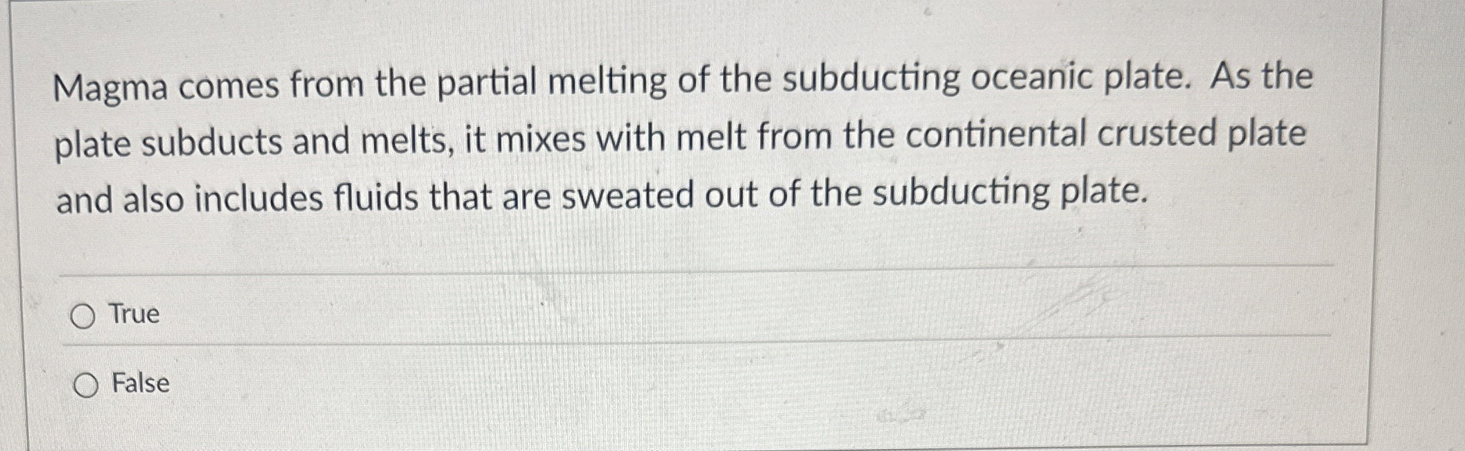 Solved Magma comes from the partial melting of the | Chegg.com