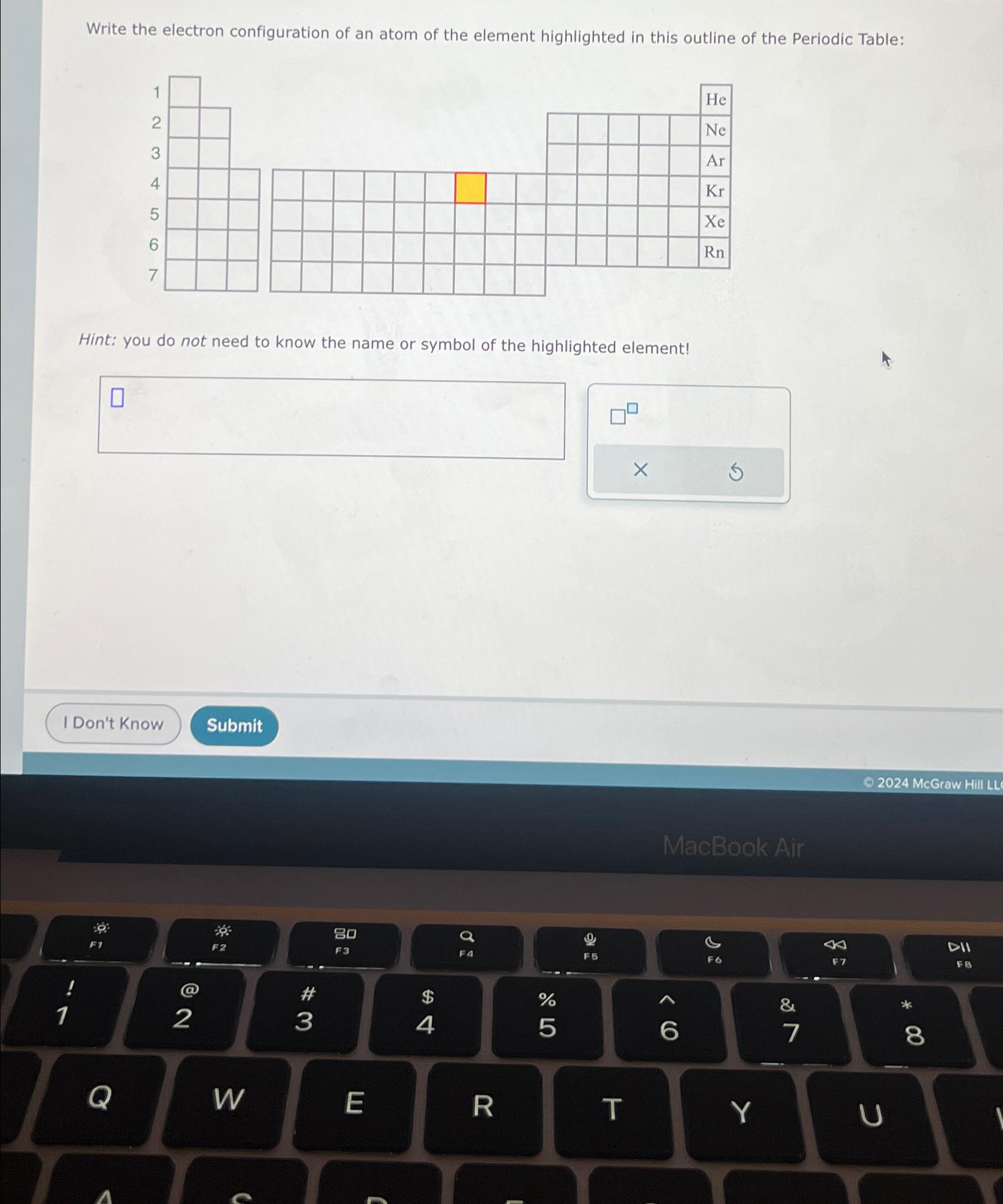 Solved Write the electron configuration of an atom of the | Chegg.com