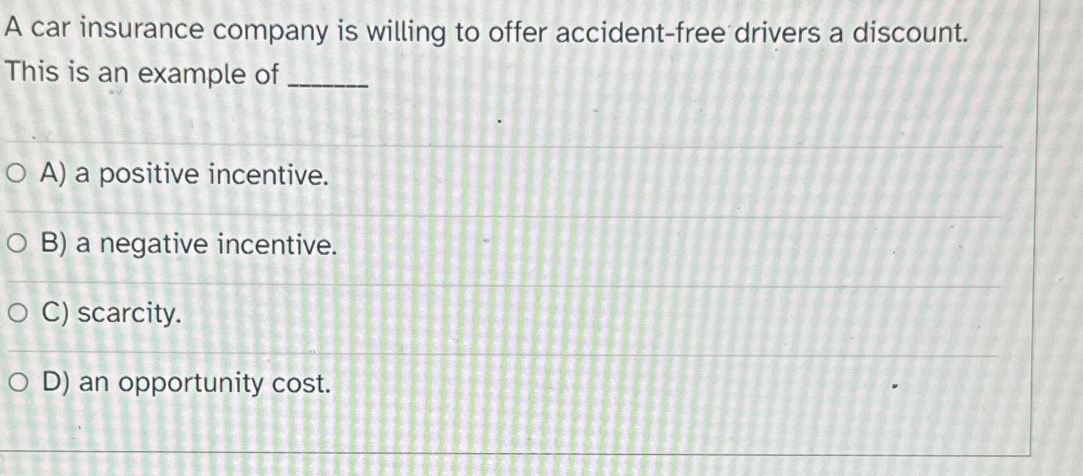 Solved A car insurance company is willing to offer | Chegg.com