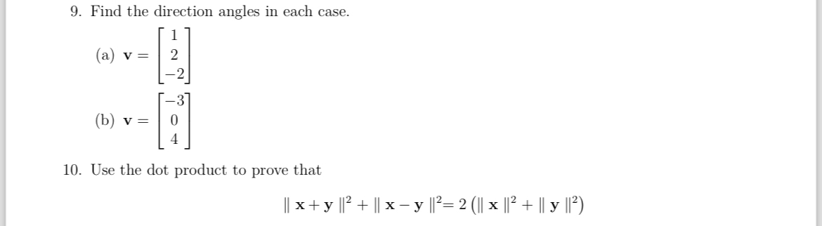 Solved Find the direction angles in each | Chegg.com