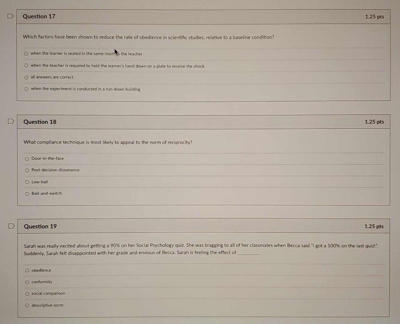 Solved D Question 17 1.25 pts Which factors have been shown | Chegg.com