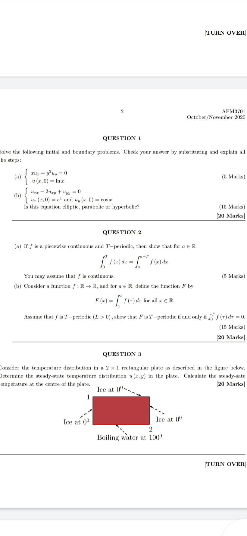 Solved Turn Over 2 Apm3701 October November Questi Chegg Com